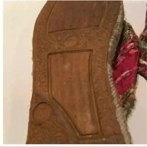 Jacques Levine Flats Sz 7 Multicolored Woven Mules - Picture 7 of 10